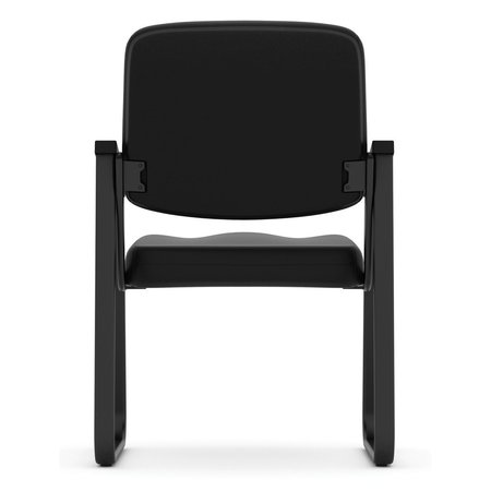 Officesource Value Collection Sled Base Guest Chair with Antimicrobial Vinyl Upholstery and Black Frame 2748ABK